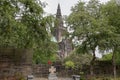Impressive Ancient Glasgow architecture looking over to the Cathedral through the trees Royalty Free Stock Photo