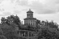 Impressive Ancient Glasgow architecture looking over to the Nocropolis sitting high on the cemetery hill Royalty Free Stock Photo