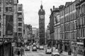 The impressive architecture of the old Tollbooth Steeple and Clock High Street Glasgow