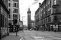 The impressive architecture of the old Tollbooth Steeple and Clock High Street Glasgow