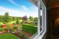 Impressive backyard landscape design Royalty Free Stock Photo