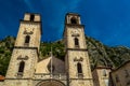 The impressive Roman Catholic Cathedral of Saint Tryphon, Kotor, Montenegro Royalty Free Stock Photo