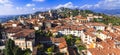 Travel and landmarks of northern Italy - Bergamo medieval town Royalty Free Stock Photo