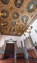 Impressive interior in the National palace of Sintra