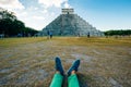 Impressive Chichen Itza Maya Pyramid called El Castillo, mexico