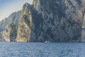 The impressive cliffs of the Amalfi coast.