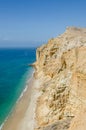 Impressive cliffs with turquoise ocean at the coast at Caotinha, Angola Royalty Free Stock Photo