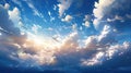 impressive clouds sky wallpaper artwork Royalty Free Stock Photo
