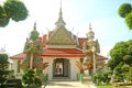 Eastern Gate of of Wat Arun or The Temple of Dawn Guarding with Two Mythical Giant Demon Sculptures, Bangkok, Thailand