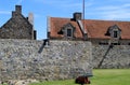 Impressive entrance to historic Fort Ticonderoga, NewYork, 2015