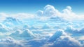impressive epic artwork of clouds in the sky, paradise style Royalty Free Stock Photo