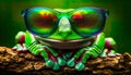 Impressive Frog with Colorful Sunglasses: A Masterpiece of Modern Art in Stunning 4K Resolution!