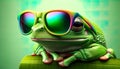 Impressive Frog with Colorful Sunglasses: A Masterpiece of Modern Art in Stunning 4K Resolution!