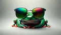 Impressive Frog with Colorful Sunglasses: A Masterpiece of Modern Art in Stunning 4K Resolution!