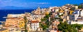 View of beautiful coastal town Gaeta . Landmarks of Italy, Lazio Royalty Free Stock Photo