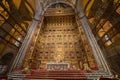 Impressive gold construction of the altar of the cathedral of Seville.