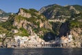 Impressive gorgeous view of town atrani on amalfi coast, italy