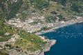 Impressive gorgeous view of town maiori on amalfi coast, italy