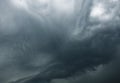 Impressive gray cloud before rain