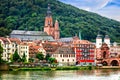 Landmarks of Germany - medieval Heidelberg town in Baden-Wurtte