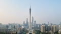 Impressive high-rise tower stands out amongst the surrounding buildings in Guangzhou Central Axis