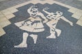 Impressive Historical Inlaid Stone Artwork of the Walking Street in the Old Town of Puno, Peru