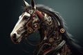 Impressive Horse gears running. Generate Ai Royalty Free Stock Photo