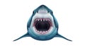 An impressive illustration showing a shark directly from the front Royalty Free Stock Photo