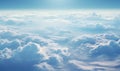 impressive image of an aerial view of beautiful clouds on a lovely day. Generative AI Royalty Free Stock Photo
