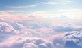impressive image of an aerial view of beautiful clouds on a lovely day. Generative AI