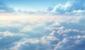 impressive image of an aerial view of beautiful clouds on a lovely day. Generative AI