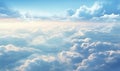 impressive image of an aerial view of beautiful clouds on a lovely day. Generative AI Royalty Free Stock Photo