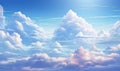 impressive image of an aerial view of beautiful clouds on a lovely day. Generative AI