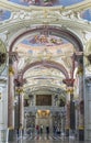 Impressive interior of Admont monastery library Royalty Free Stock Photo