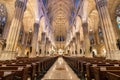 Impressive Interior of St. Patrick's Cathedral, a catholic church in Midtown, Manhattan, NYC Royalty Free Stock Photo