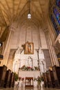 Impressive Interior of St. Patrick's Cathedral, a catholic church in Midtown, Manhattan, NYC Royalty Free Stock Photo