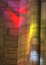 Colourfull light reflections from stained cathedral glass