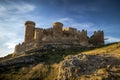 impressive medieval fortress and castle of Belmonte in Cuenca, Spain Royalty Free Stock Photo