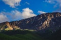 An impressive mountain range in Kuray steppe of Altai Krai