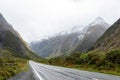 Impressive mountainous landscape at the Milford Sound highway, New Zealand Royalty Free Stock Photo