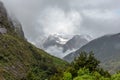 Impressive mountainous landscape at the Milford Sound highway, New Zealand Royalty Free Stock Photo