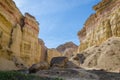 Impressive natural canyon in the Namibe Desert of Angola Royalty Free Stock Photo