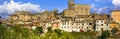 Impressive Nazzano village,view with traditional houses and castle,Lazio,Italy. Royalty Free Stock Photo