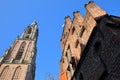 The impressive Onze Lieve Vrouwe Toren Church tower of our Lady in Amersfoort Royalty Free Stock Photo