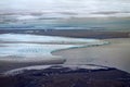 Impressive panorama of outlet glaciers and Arctic deserts Royalty Free Stock Photo