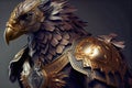 Armored Griffin, Eagle or Falcon in Medieval Style - Generative AI