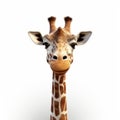 Impressive Pixar-style Giraffe Head On White Background