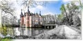 Romantic castles of Europe . Poeke castle in Belgium