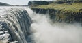 Impressive powerful Dettifoss waterfall, Iceland, Europe