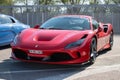 impressive red Italian Ferrari F8 Tributo sports car